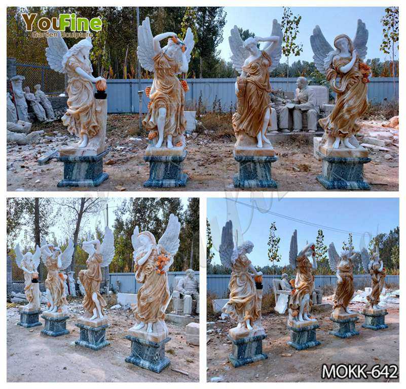 Marble Winged Four Seasons Statues