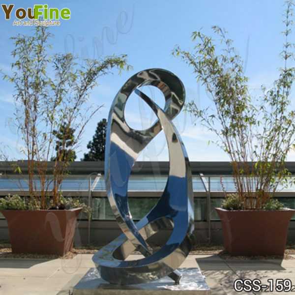 Modern Abstract Yin and Yang Stainless Steel Sculpture Supplier