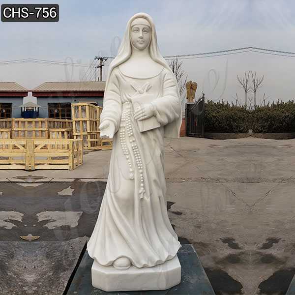 Outdoor Catholic White Marble St. Mary of the cross of Mckillop for Sale