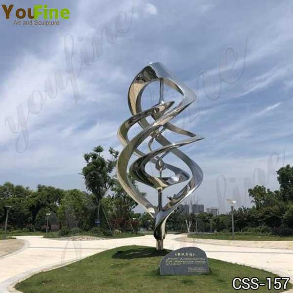 Outdoor Mirror Polished Abstract Stainless Steel Sculpture Supplier