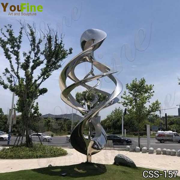 Outdoor Mirror Polished Abstract Stainless Steel Sculpture