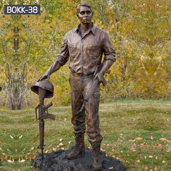 Outdoor War Memorials Bronze Vietnam Soldier Statue Supplier BOKK-38