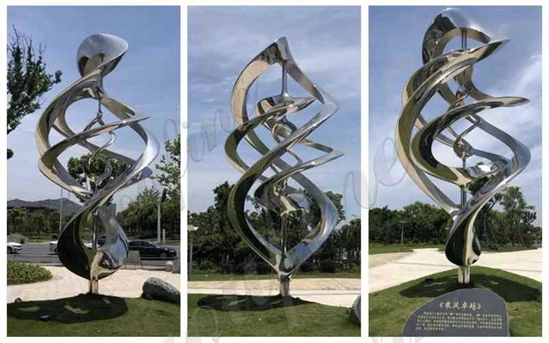 Polished Abstract Stainless Steel Sculpture