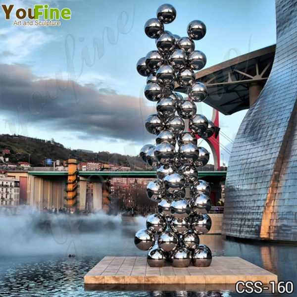 Popular Stainless Steel Ball Sculpture Guggenheim Museum Bilbao Artwork Replica CSS-160