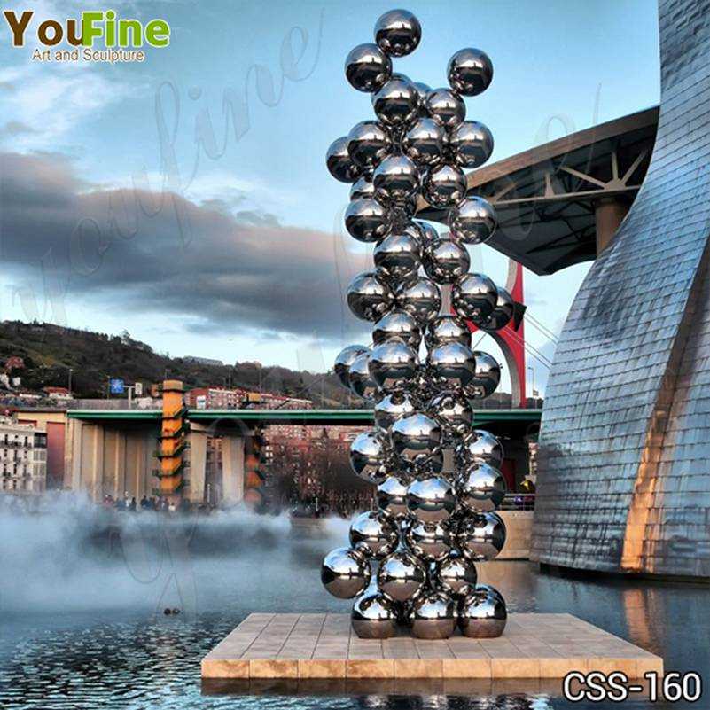 Popular Stainless Steel Ball Sculpture Guggenheim Museum Bilbao Artwork Replica CSS-160