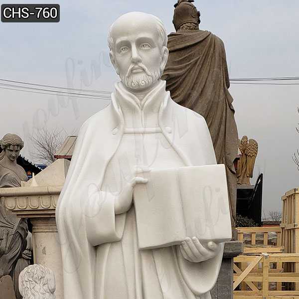 Religious Full Size Marble St. Ignatius of Loyola Statue Supplier