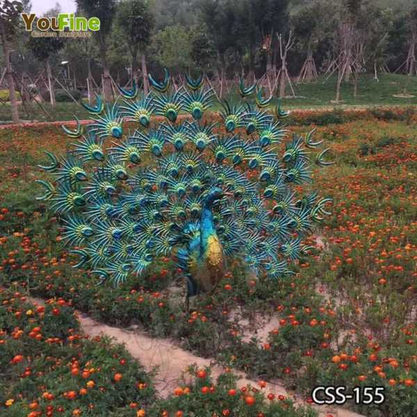 Stainless Steel Peacock Sculpture for Sale
