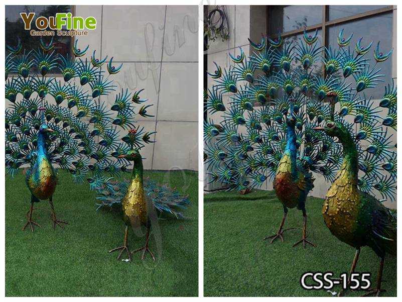 Stainless Steel Peacock Sculpture