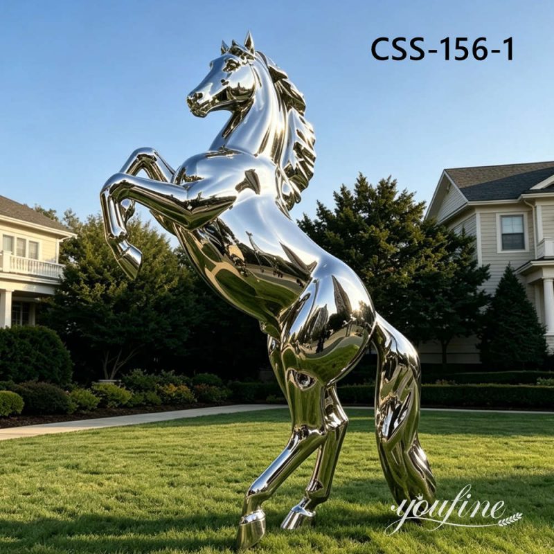 Modern Stainless Steel Metal Horse Sculptures CSS-156