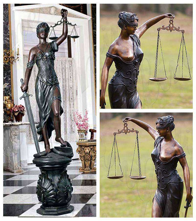 Themis sculpture bronze