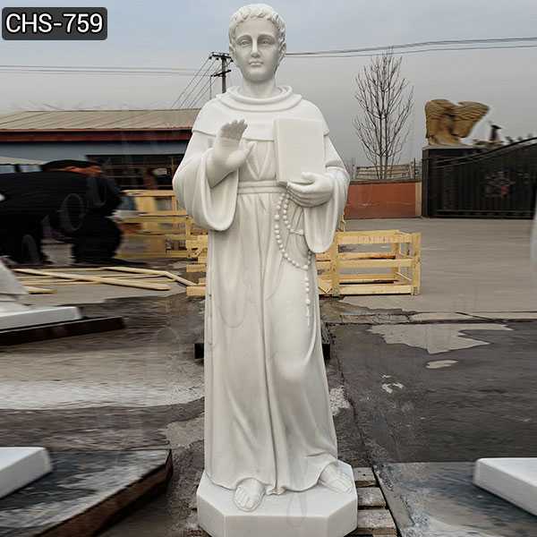 Custom Made White St. Thomas Aquinas Marble Statue for Sale CHS-759