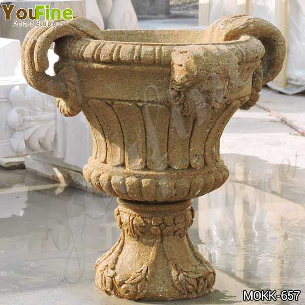 Travertine Flower Pot for Garden Decor Manufacturers