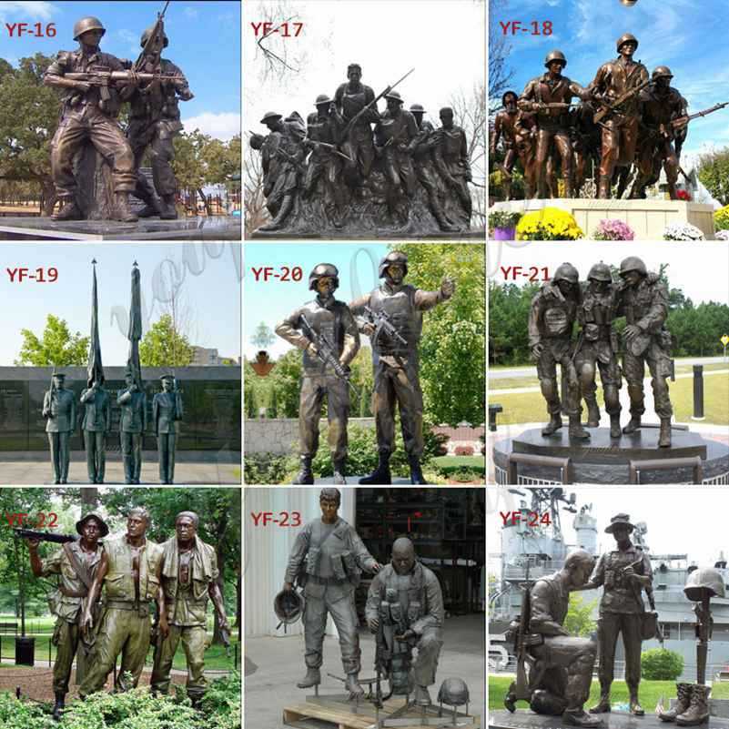 Outdoor War Memorials Bronze Vietnam Soldier Statue Supplier BOKK-38
