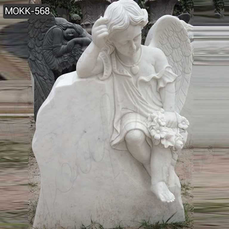 Hot Sell Life Size Weeping Angel Monument Headstone Angel Statues for