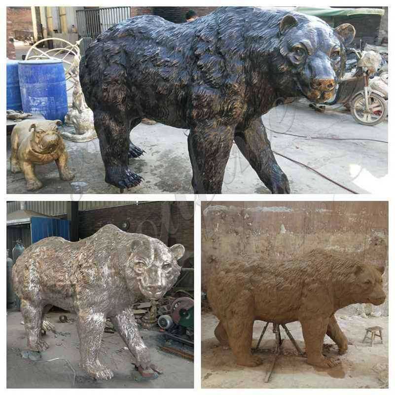 casting bronze bear statue for sale