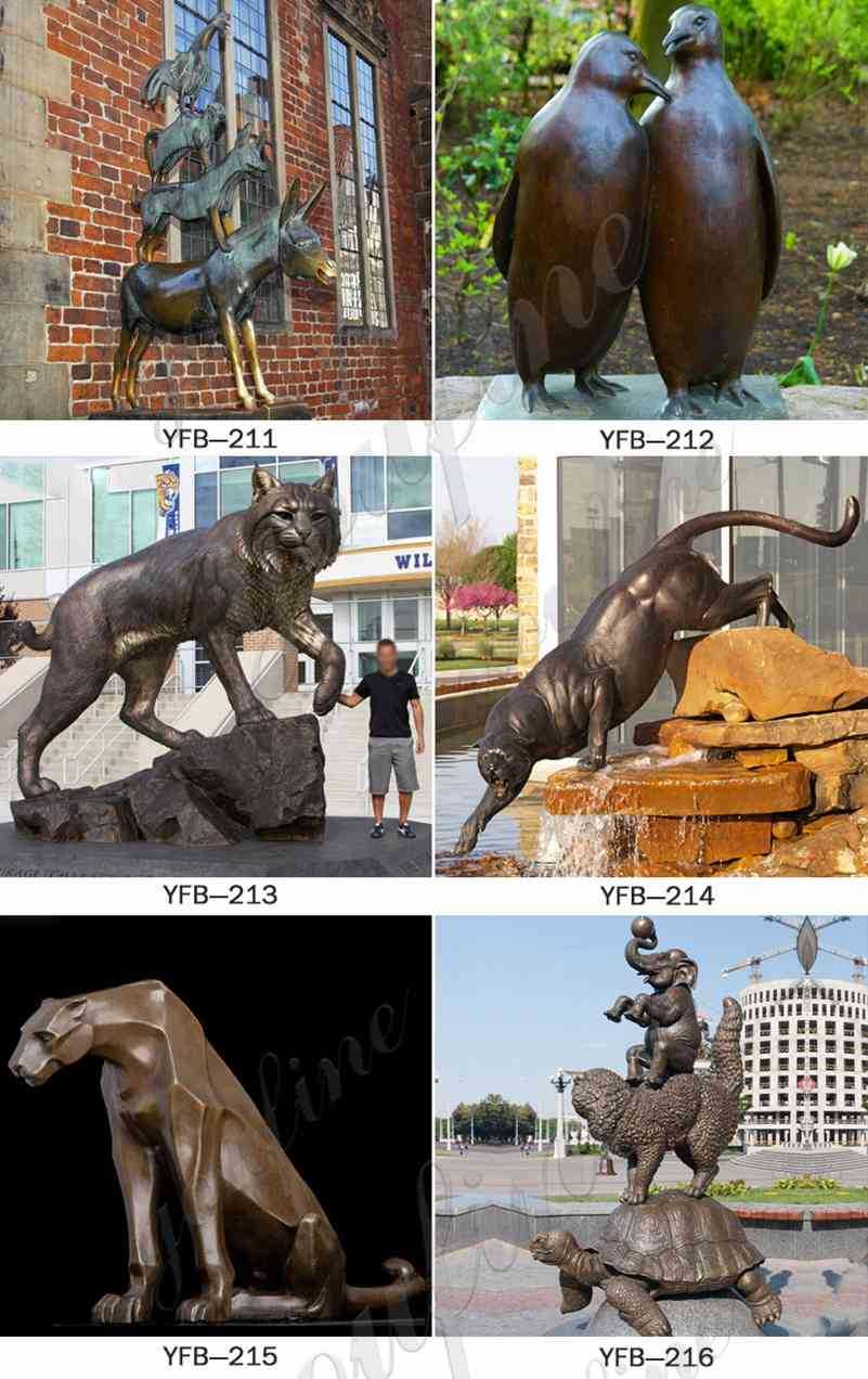 custom made bronze animals statue for sale