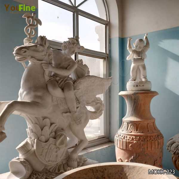 famous art sculptures of Mercury riding Pegasus in Tuileries