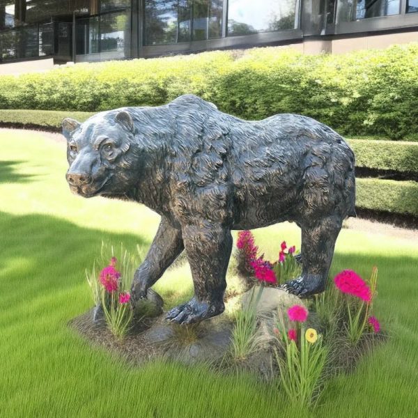 Outdoor Bronze Life Size Grizzly Bear Statue BOKK-818