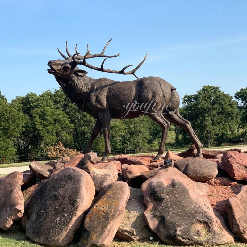 Good Feedback of Large Elk Statue from American Client