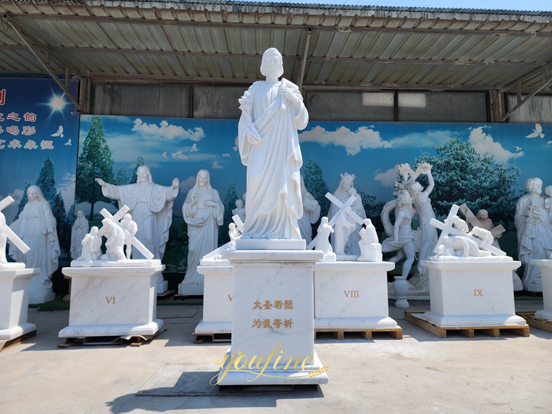 life size Marble Statue of St Joseph