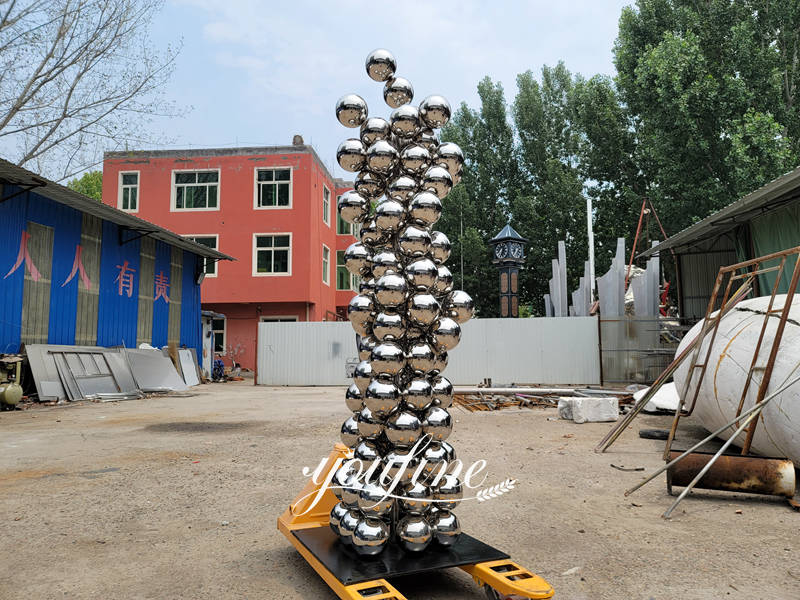 metal sphere ball sculpture finished by YouFine (1)