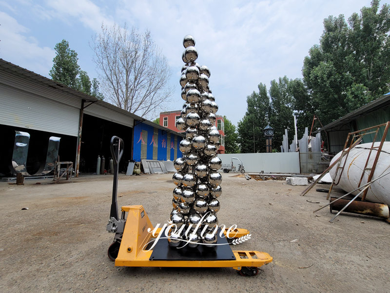 metal sphere ball sculpture finished by YouFine (3)