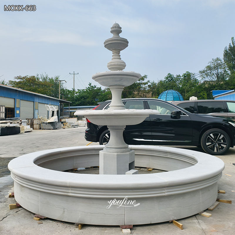 modern granite fountain