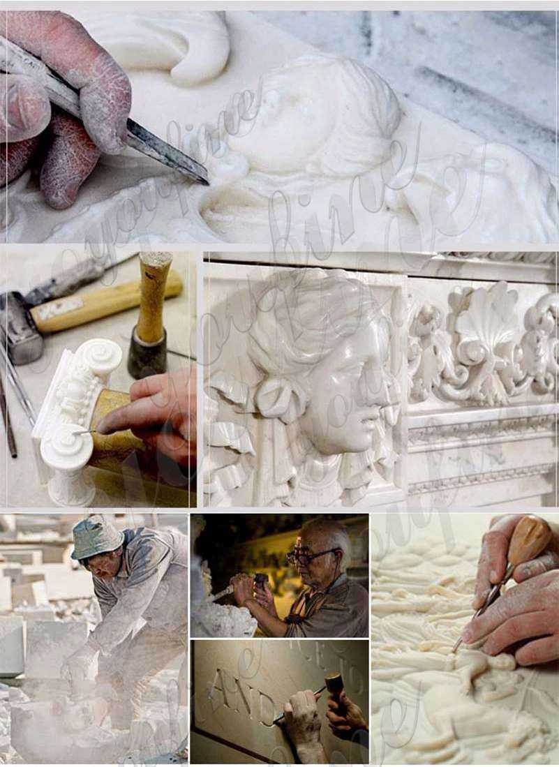 process of Saint Sister Marble Statue Catholic