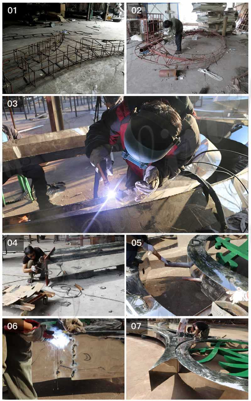 process of stainless steel sculpture
