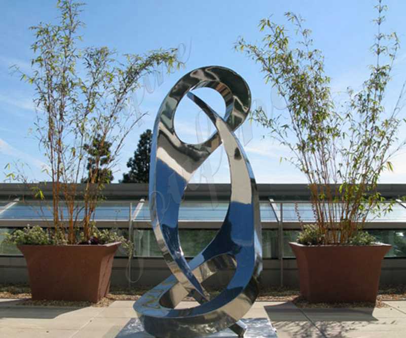 stainless steel modern sculpture