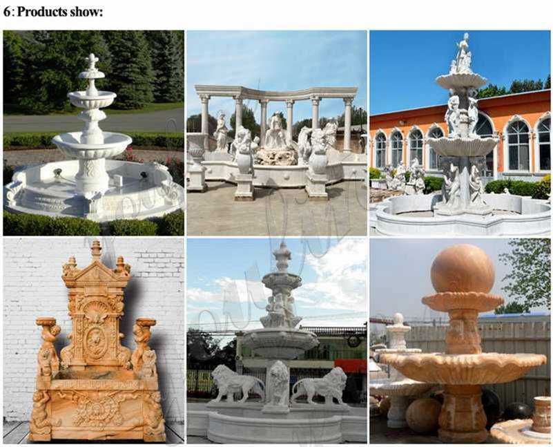 Outdoor Natural Yellow Travertine Stone Water Fountain for ...