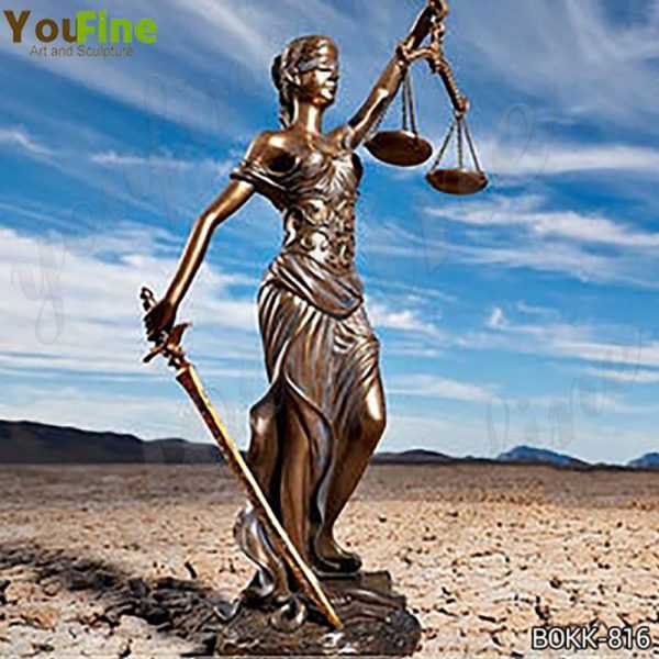 the Goddess of Justice Themis Bronze Sculpture