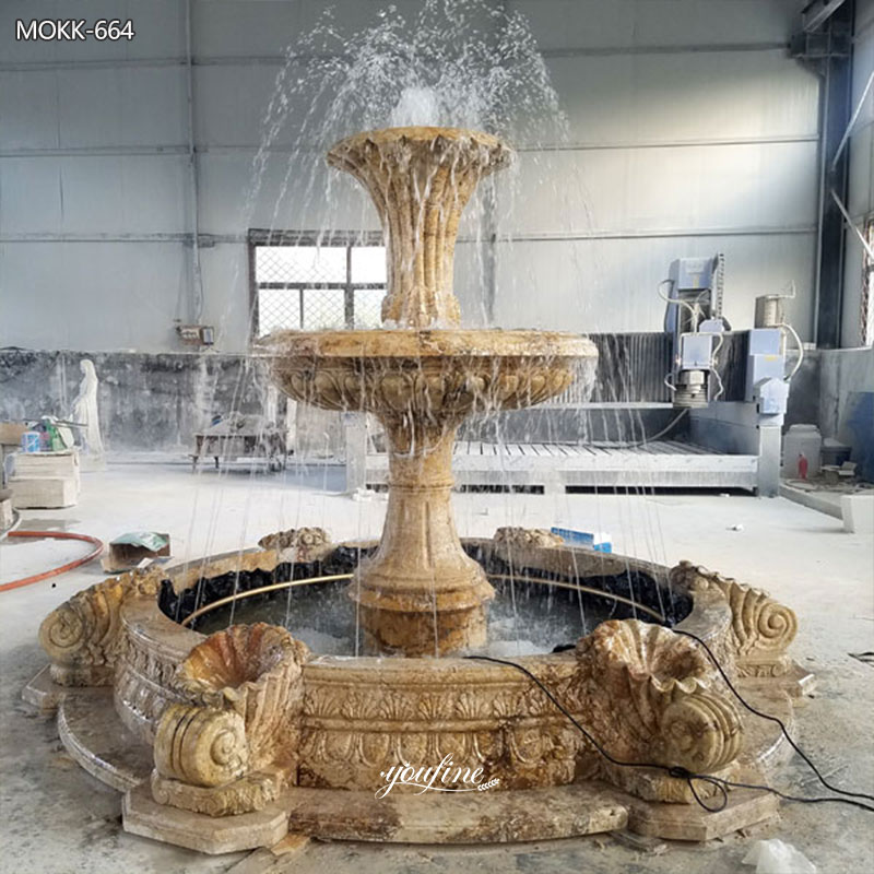 travertine water fountain