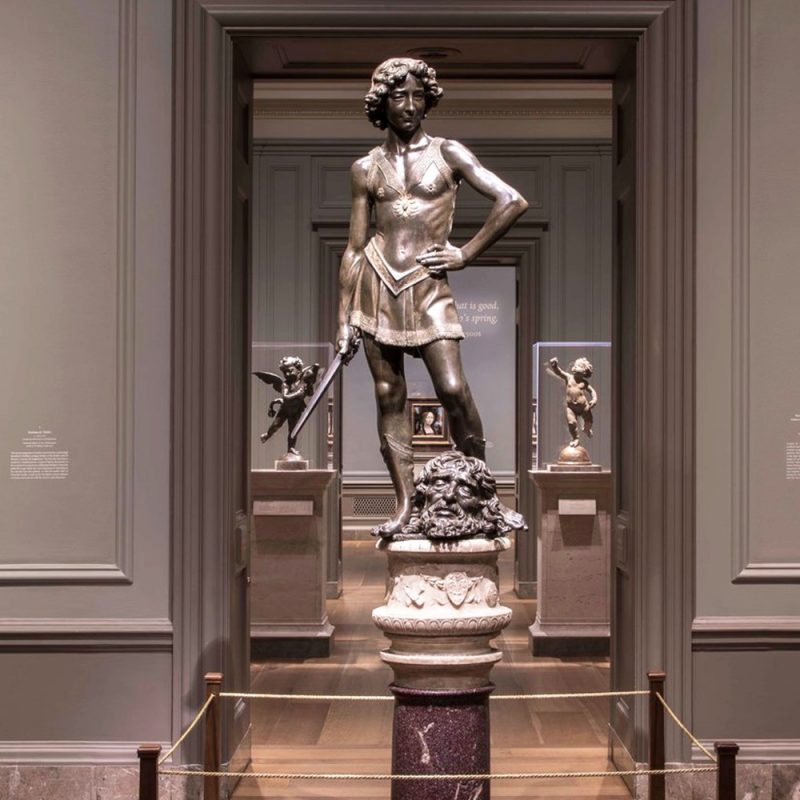 Classic Bronze Verrocchio’s David Sculpture BOKK-808