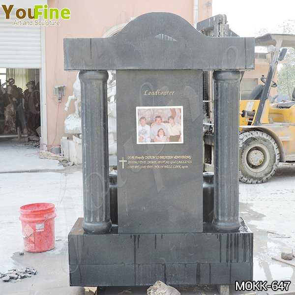 Black Granite Upright Headstones