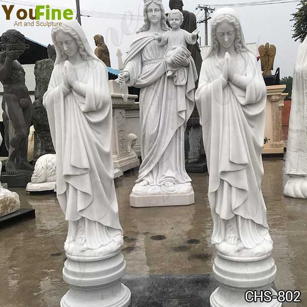 Outdoor Blessed Mother Virgin Mary Marble Statue for Sale CHS-802