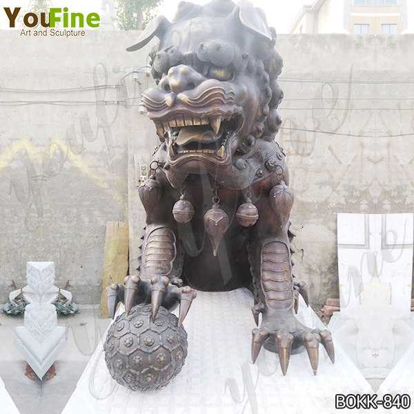 Casting Large Bronze Chinese Lion Statues Factory Supply