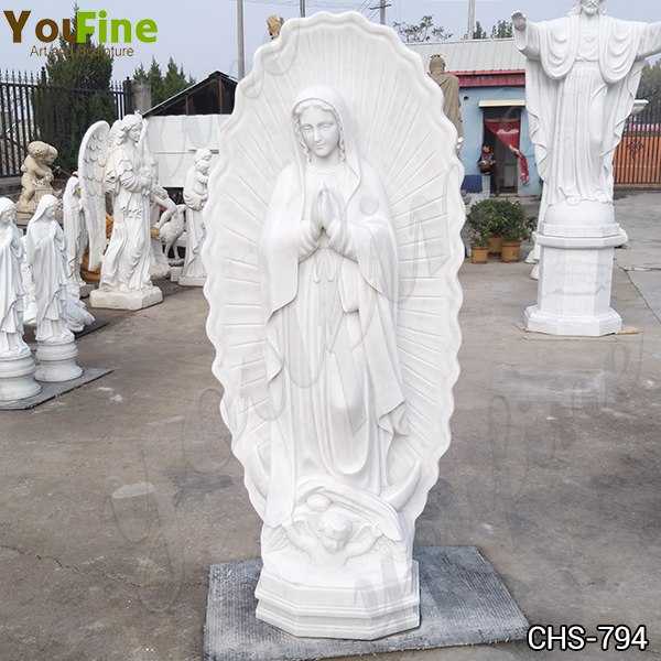 Catholic Our Lady of Guadalupe Outdoor Marble Statue for Sale