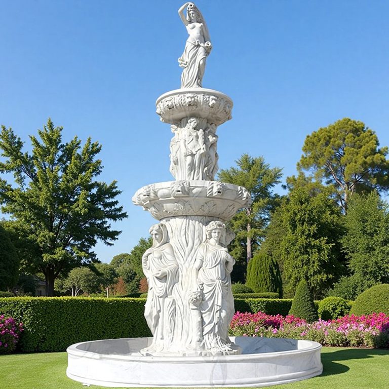 Three Groups of Standing Female Statue Water Feature MOKK-644