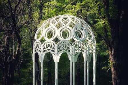 Good Feedback Wrought Iron Gazebo, Bridge and Lamp from Our Customer