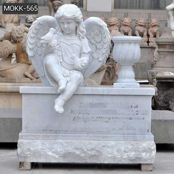 High Quality Marble Little Angel Statue Tombstone Designs Suppliers