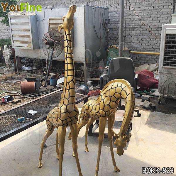 Large Bronze Metal Giraffe Garden Statues Wholesale