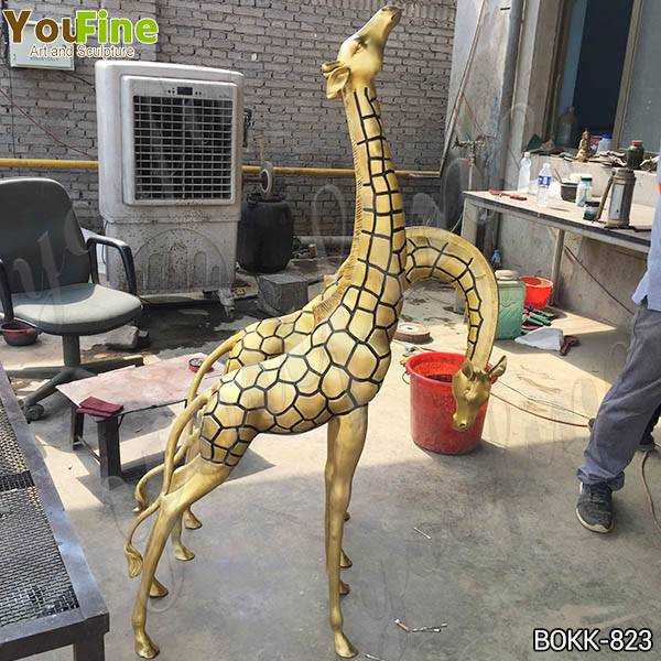 Large Bronze Metal Giraffe Garden Statues Wholesale BOKK823YouFine