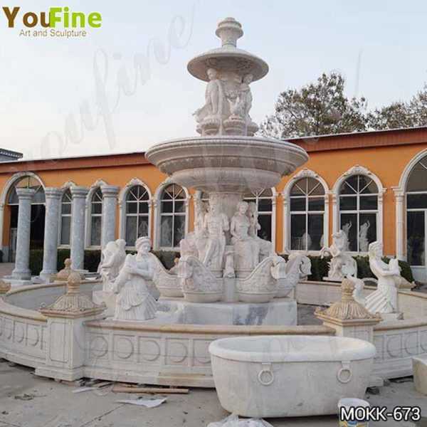 Outdoor Large Greek Marble Statue Water Fountain for Sale MOKK-673