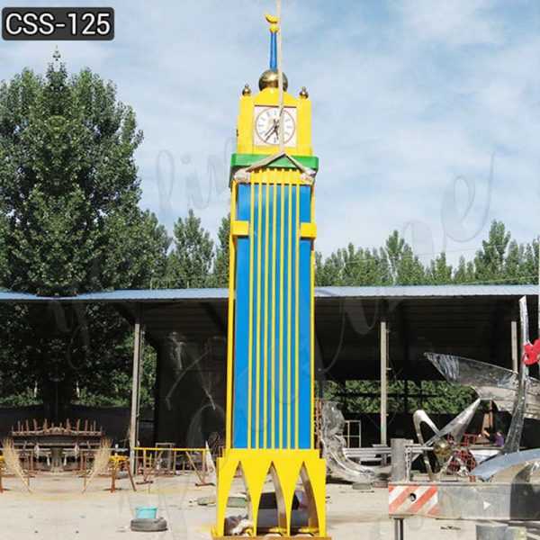 Large Modern Stainless Steel Abstract Clock Sculpture Suppliers CSS-125