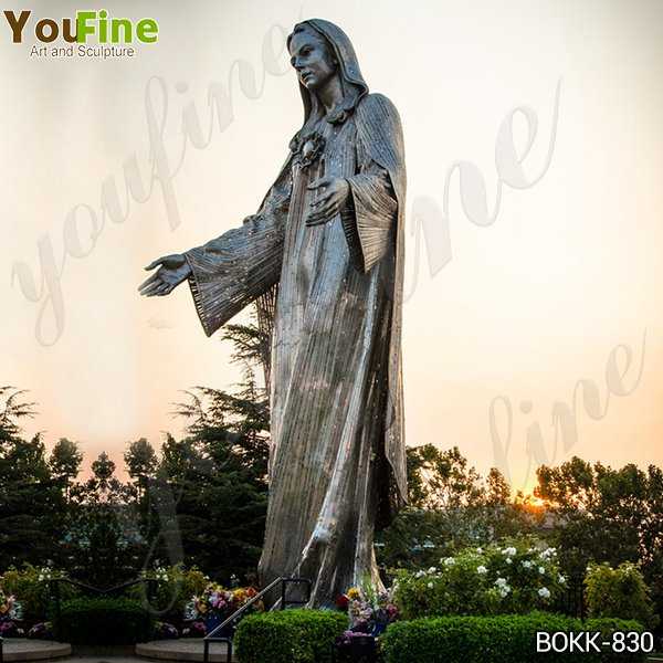 Large Our Lady of Peace Shrine Bronze Statue for Sale