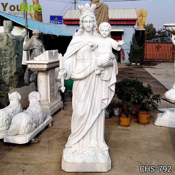 Life Size Our Lady of Perpetual with Baby Marble Statue Suppliers CHS-792