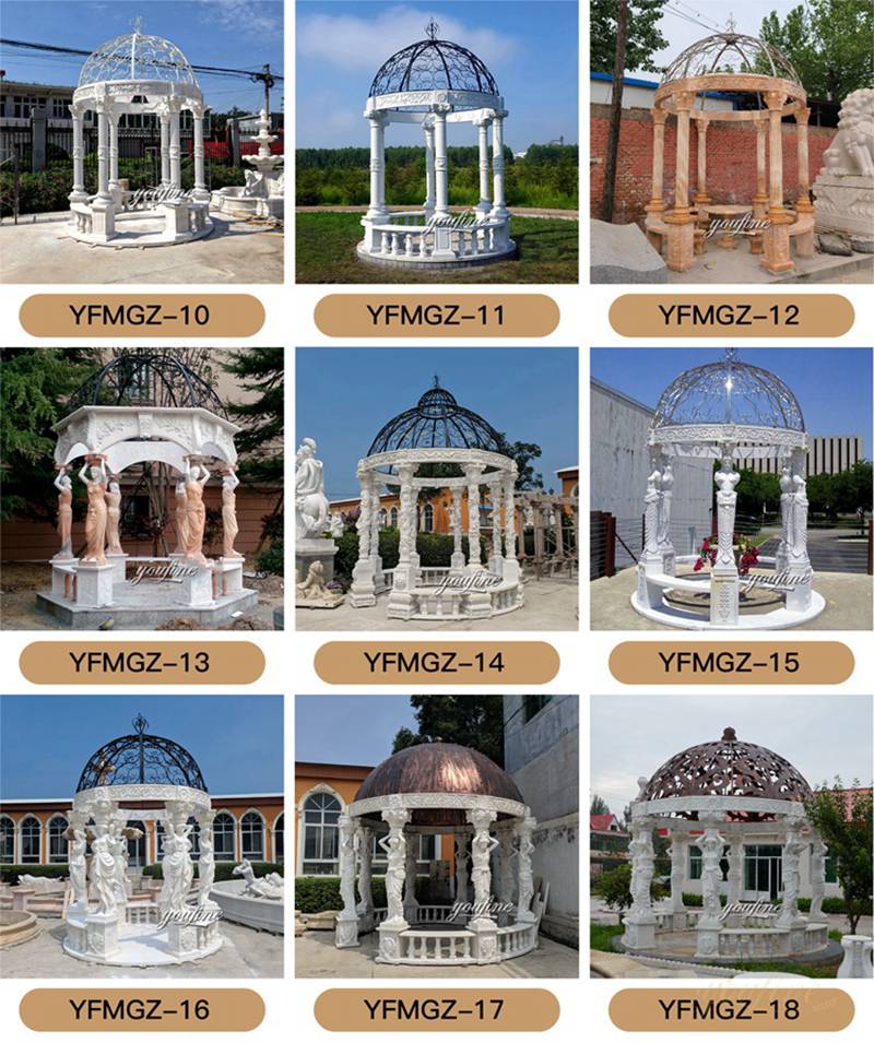 Marble Columns Gazebo with Competitive Price