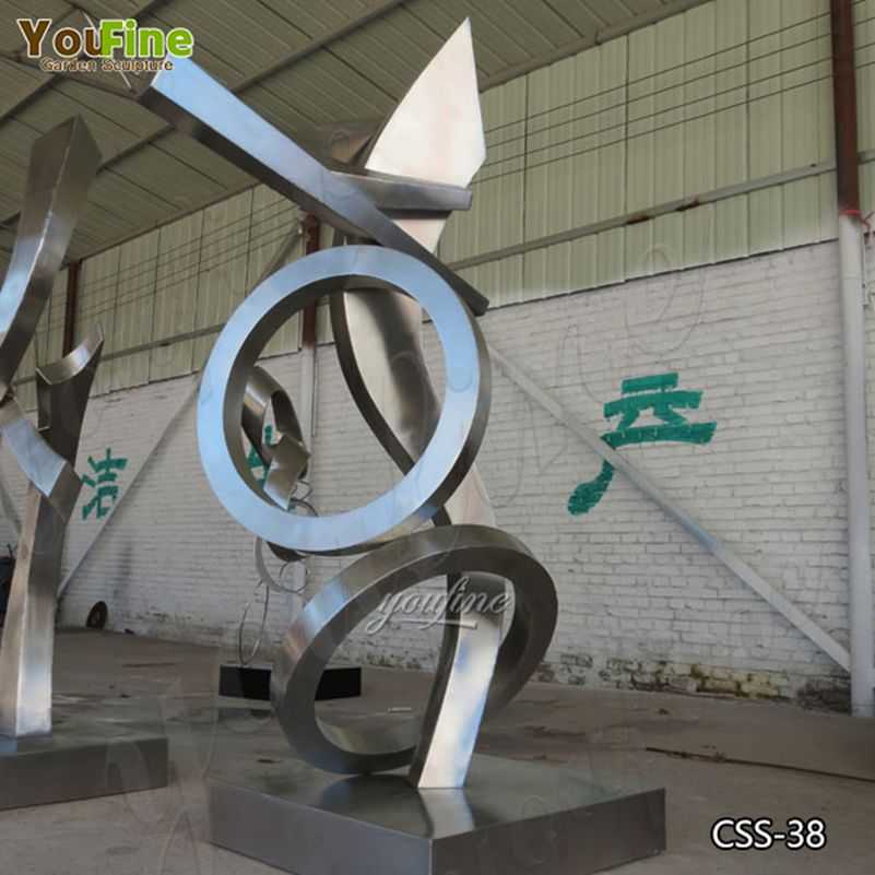 Modern Urban Abstract Stainless Steel Metal Sculptures for Sale CSS-38