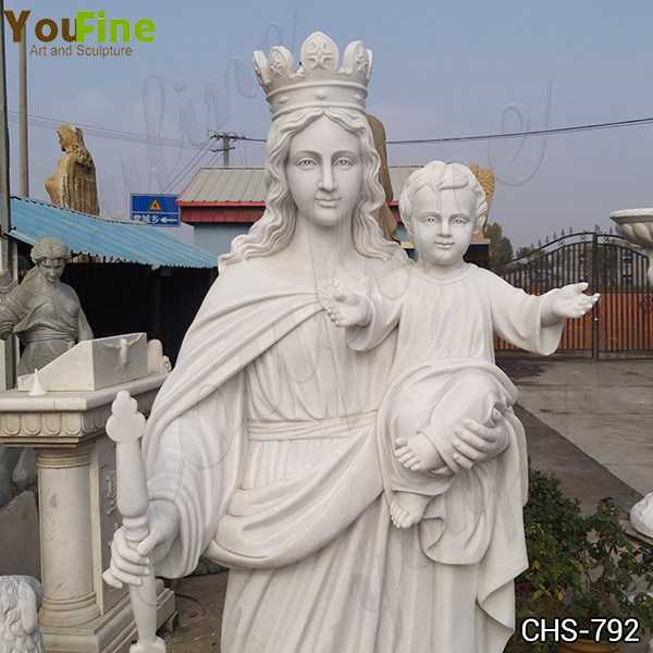 Our Lady of Perpetual with Baby Marble Statue Suppliers